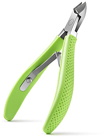 FVION Coupe Cuticule Ongle, Ciseaux Cuticules Professionnel, Pince Cuticule Ongle Acier Inoxydable, Pince a Cuticule Silicone Poignée