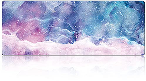 FORRICA Groß Mauspad Marmormuster Gaming Mousepad XXL 900x400 MM Tastaturblock Pad Wasserdicht rutschfeste Verlängerte Mausmatte Verbessert Präzision Geschwindigkeit für Büro Zuhause Sternenhimmel