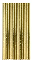 20 PAILLES CARTON OR METALLISE 19,5CM