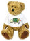 Teddybär Einschulung mit ABC-Motiv – personalisiert mit Name & „Du bist 1. Klasse“ – 21 cm Plüschbär – Geschenk Schulstart Zuckertüte Mädchen & Jungen (Tafel)