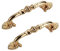CcHhyyt 2 Stück Vintage Messing Schrankgriffe Blumenmuster Antik Möbelgriff Metall Gold Möbelknöpfe Retro Schubladengriff Türgriff Griffe für Küchenschrank,Schublade,Schrank (96mm, 24 Karat Gold)