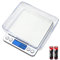 UNIWEIGH Digitale Küchenwaage, 500g/0.01g Gramm Waage, Kochen Lebensmittelwaage Digitales Gewicht Gramm und OZ mit LCD-Display, Digitale Schmuck-Kaffeewaage mit 2 Tabletts, Auto Off, Tara，Edelstahl