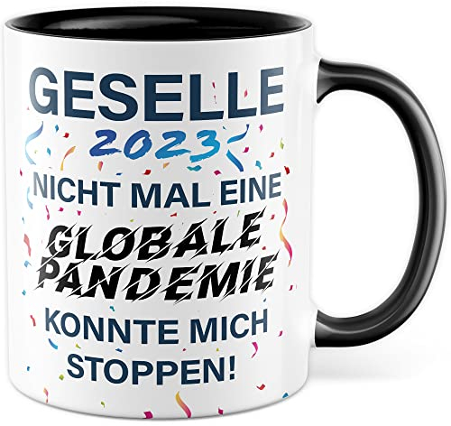 Gesellenprüfung bestanden Tasse Geselle 2025 Gesellenprüfung Geschenk Spruch Handwerker Ausbildung bestanden Kaffee-Becher Geschenkidee Kaffeetasse Beruf Teetasse Handwerksgeselle Becher