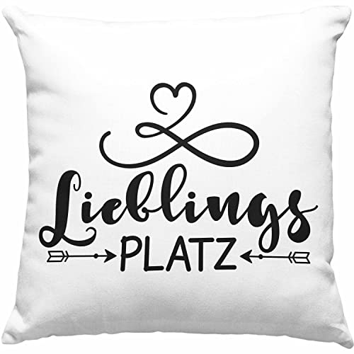 Trendation Lieblings-Platz Kissen mit Füllung 40x40 Geschenk für Zuhause Neue Wohnung Büro Geschenkidee (Grün)