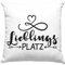 Trendation Lieblings-Platz Kissen mit Füllung 40x40 Geschenk für Zuhause Neue Wohnung Büro Geschenkidee (Grün)