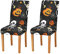 Stuhlhussen-Set mit tanzenden Halloween-Skeletten und Kürbissen, dehnbar, Esszimmerstuhl-Schonbezug, Restaurant, Hotel, abnehmbar, waschbar, Küchenstuhl-Schutzbezug