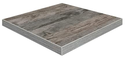 Dekorspanplatte Eiche vintage grau als Tischplatte, Schreibtischplatte, Arbeitsplatte, Laden- und Möbelbau, 50x50 cm, Stärke: 19 mm