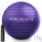 Exercise Fitness Swiss Yoga Ball - Anti Burst Extra thick with Hand Pump for Home Gym -Birthing Ball for Yoga, Pilates, Fitness, Pregnancy & Labour (M (58-65 cm), Purple)
