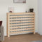 HOMIUSE 108,5x19x84 cm Heizkörper Verkleidung mit Horizontalen Latten Heizkörper Abdeckung Landhausstil Heizungsabdeckung Heizungsverkleidung für Schlafzimmer Wohnzimmer Braun Massivholz Kiefer