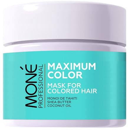 MONÉ PROFESSIONAL Haarmaske für geschädigtes haar - Haarmaske für sehr trockenes haar - Intensive Pflege, reparierend, Glanz, Farbkraft - Keratin, Sheabutter, Monoi de Tahiti, Kokosöl - 300 ml