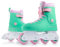 SMJ Sport Damen Mädchen Inliner Inlineskates Größenverstellbar | Retro Design | ABEC7 Kugellager | Einstellbare Skates für Kinder und Erwachsene | Mint/Rosa (M (35-38))