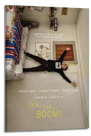 szzmyo Tick, Tick... Boom! Poster, dekoratives Gemälde, moderne ästhetische Leinwand, Poster, Schlafzimmer, Kunst, Wohnzimmer, Dekoration, Poster, 50 x 75 cm, Rahmenstil