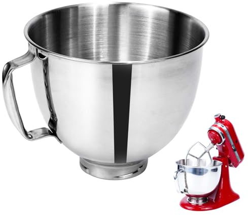 Cuenco mezclador de acero inoxidable 4.5 y 5 compatible con batidora Kitchen Aid
