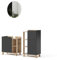 Vicco Conjunto de Muebles de baño Karen, Sonoma/Antracita, 3 Piezas, con Armario Midi