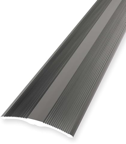 Übergangsleiste 4 x 33 x 1000 mm Übergangsschiene Übergangsprofil Aluminium eloxiert Geriffelt Selbstklebend Edelstahl