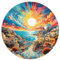1000-teiliges Puzzle für Erwachsene, Kreta, Griechenland, farbenfrohes, kreatives, rundes Puzzle, Puzzle für 12-Jährige, Kartonpuzzle, Lernpuzzle, Familienspiel, Größe: 67,5 x 67,5 cm