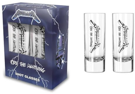 razamataz METALLICA SCHNAPSGLAS SET SHOT GLASSES RIDE THE LIGHTNING 2 STÜCK SET 6 cl