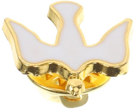 Broche Colombe Plaqué Épingle Du Saint-esprit Accessoire Spirituel Pour Foi Chrétienne Épinglette De Prière Paix Pour Commémoration Et Célébrations Religieuses