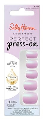 Sally Hansen Salon Effects Perfect Press On Nails, Affair to Remember, Easy to Apply with Adhesive Tabs & Glue, Manicure at Home, 30 Pcs