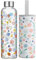 Autsel Gourde en Verre 1 Litre avec Housse en Néoprène - Bouteille d'Eau Artistique en Borosilicate, Étanche, Réutilisable, sans BPA
