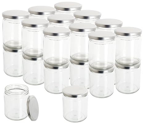 VBS Schraubgläser 400 ml 12 STK. luftdicht wiederverwendbar Einmachgläser Gewürzgläser Aufbewahrungsgläser Marmeladengläser Konservierung von Lebensmitteln Glasbehälter Schraubdeckel Vorratsgläser