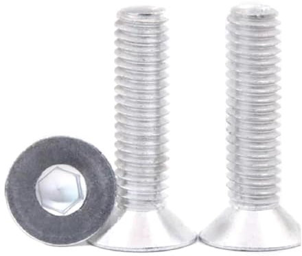 Aluminium-Innensechskant-Senkkopfschraube M2 M3 M4 M5 M6 M8 Flachkopf-Inbusschrauben, 10 Stück, M5x30mm