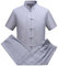 Elogoog Vêtements chinois traditionnels d'été pour hommes costumes en lin Tang costume haut pantalon ensembles hommes vêtements orientaux entraînement bal Tux, gris, 3XL