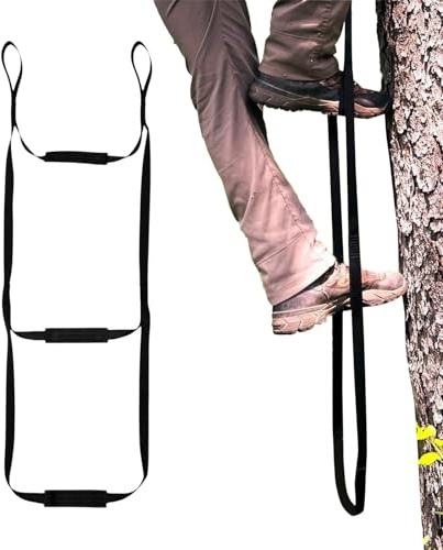 Dranng Escalera de cuerda para adultos, escalera portátil de cuerda para barco, herramienta de equipo de palos de escalada, de escalera plegable para árbol, escalera multifuncional para patio