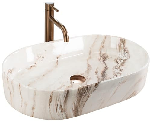 Lavabo Sobre Encimera Rea Nadia 60 Gris