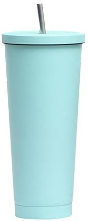 Generico Modern Insulated Tumbler, 750ml Stainless Steel Coffee Cup, Simple Reusable Tea Cup, Travel Friendly Water Bottle with Lid and Straw, Double Wall Vacuum Insulation