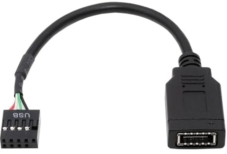 xiwai USB 3.1 Frontpanel-Buchse, einzelner Typ E Key-A auf USB 2.0 9-poligen 10-poligen Stecker, Motherboard-Header-Verlängerungskabel, Mainboard-Adapterkabel, 15 cm