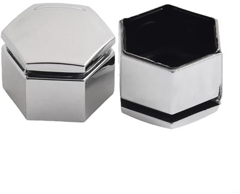 ZMdooreasy 20 Stück 22 mm Chrom-Radmutterkappen für Alufelgen, ABS-Schraubenkopfabdeckungen mit Entfernungswerkzeug für Rostschutz und DIY-Auto-Detaillierung