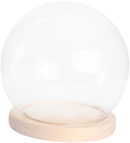 FUTUREORYY Couvercle Verre pour Présentoir Set de Cloches Verre pour Figurines et Maquettes Vitrine Miniature
