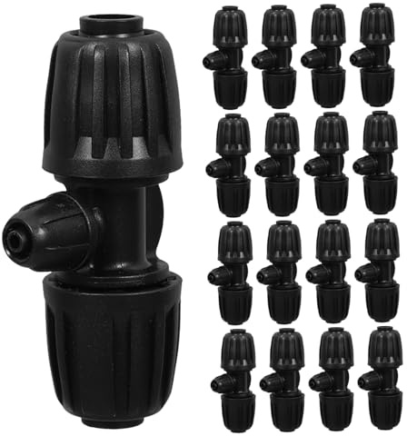 YARNOW Raccordi a T per Irrigazione a Goccia, Connettori per Tubo 1/2-1/4, Struttura di Bloccaggio Sicura in Pp, 30 Pezzi per Giardino