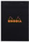 Rhodia 162009C Notizblock (DIN A5, 14,8 x 21 cm, geheftet, kariert, 80 Blatt, praktisch und belastbar) 1 Stück schwarz