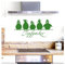Grandora Wandtattoo Topfgucker 5 Vögel I grasgrün 30 x 14 cm I Küche Spruch Zitat Aufkleber selbstklebend Wandaufkleber Wandsticker W862