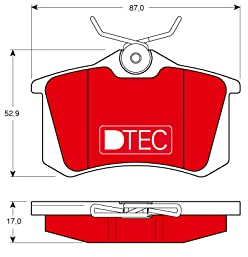 TRW BRAKE PADS (REAR) (R90) (DTEC) - GDB1330DTE