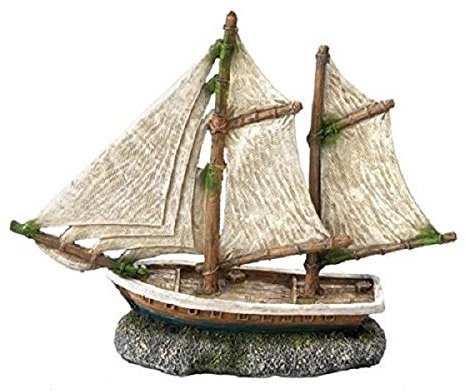 Europet Bernina 234-426586 Aquariumdekoration Aqua Della Segelschiff, 20 x 6.5 x 16 cm