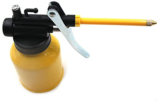 250ML Metal High Pressure Feed Oil Spray Gun Bottle Oil Can with Long Nozzle