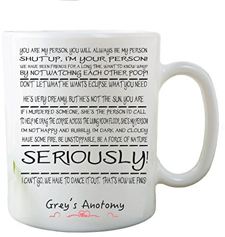 Funny Novelty Mug Seriously Grey's Anatomy Joke Work Birthday Cup Gift WSDMUG398