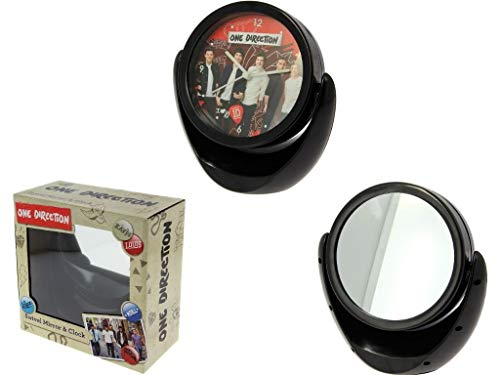Limited Edition One Direction Drehspiegel & Uhr Set mit Geschenkpaket - Elegante Wohnkultur und Raumdekor - Perfektes Schreibtischzubehör für Stil und Funktionalität