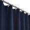 Barossa Design Tenda da doccia extra lunga in tessuto a nido d'ape, 180,3 x 213,4 cm (altezza x larghezza x altezza). Tessuto pesante da 230 g/m², idrorepellente, blu navy, 71 x 84
