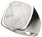 Massiver Siegelring aus 925er Silber mit besonderem Howlith, Größe:64 (20.4 mm)
