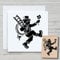 NEWSTAMPS Stempel Schornsteinfeger Motivstempel aus Holz & Gummi zum Karten und Geschenke basteln, Holzstempel für Glück, Scrapbook, Textilstempel, Deko, Freunde