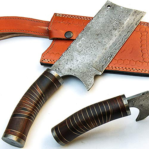 PAL 2000 KNIVES Couteau à Couperet en Acier de Damas Fait Main sur Mesure CHA-9439