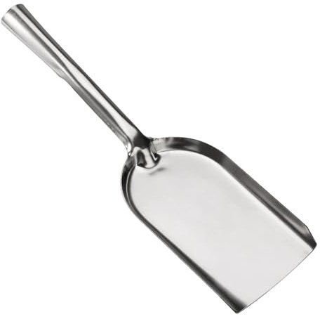 Aylbcz 15.6 Heavy Duty BBQ Charcoal Shovel, 1.2mm Thickened Stainless Steel Grill Scoop for Smokers & Pizza Oven, Heat-Resistant Ash Tool for Wood Stove, Fire Pit, Gardening, Digging & Planting
