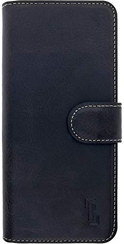 Burkley Handyhülle mit Ständer und Kartenfach für Samsung Galaxy S20 FE Leder Handytasche mit Magnetverschluss, 360° Schutz, RFID-Blocker