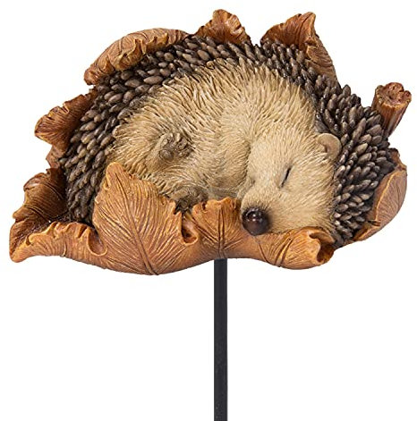 Vivid Arts Hedgehog Plant Pal on a Stick | Resin Home or Garden Decoration | PLP-134