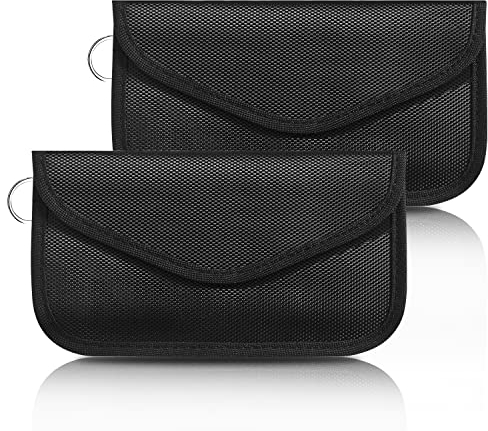 Wonwood_direct Faraday Tasche Handy, 2 Stück Signal Blocker Tasche, Abschirmung, Anti-Tracking, RFID-Signalblockierung, Faraday Bag für Handy Sichtschutz und Autoschlüssel, Anti-Hacking Hülle Blocker