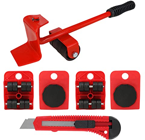 Saekulum Möbelheber Möbelroller 6-TLG Möbel-Transportroller Cutter Set Lastenheber Möbelgleiter Heber drehbare Möbelrollen Transporthilfe